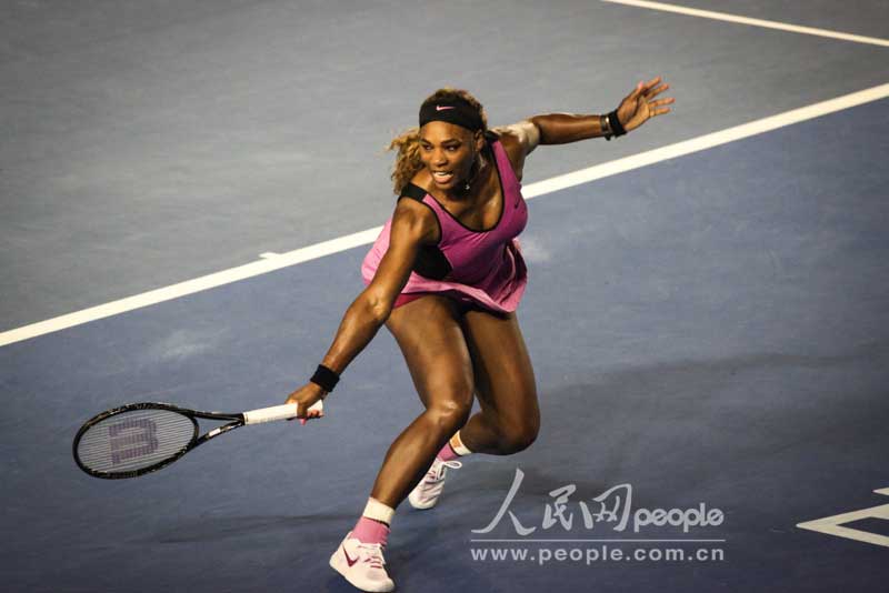 賽會頭號種子小威在首輪比賽中 （攝影 李一鳴）