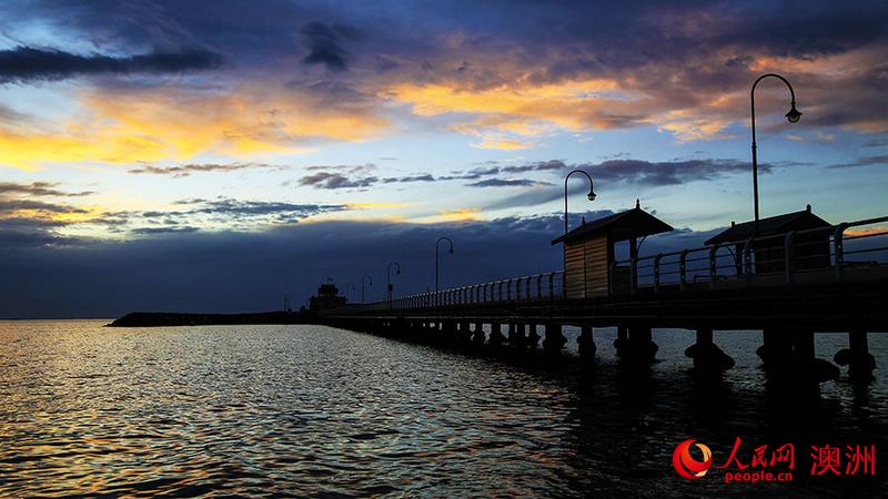 在圣科達海灘走過棧橋去看企鵝歸來（攝影 賀吉）