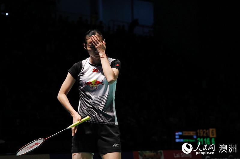 王儀涵狀態不佳遭橫掃出局（攝影 徐巖冰）