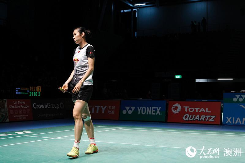 王儀涵狀態不佳遭橫掃出局（攝影 徐巖冰）