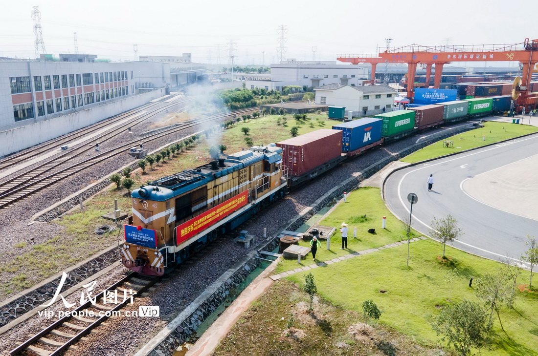 浙江金華（義新歐）金義新區平臺第1000列中歐班列開行