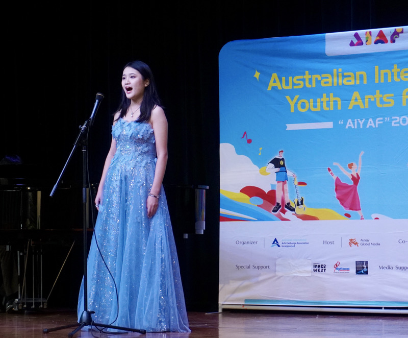 參賽者現場演唱意大利曲目（攝影 蒲美玲）